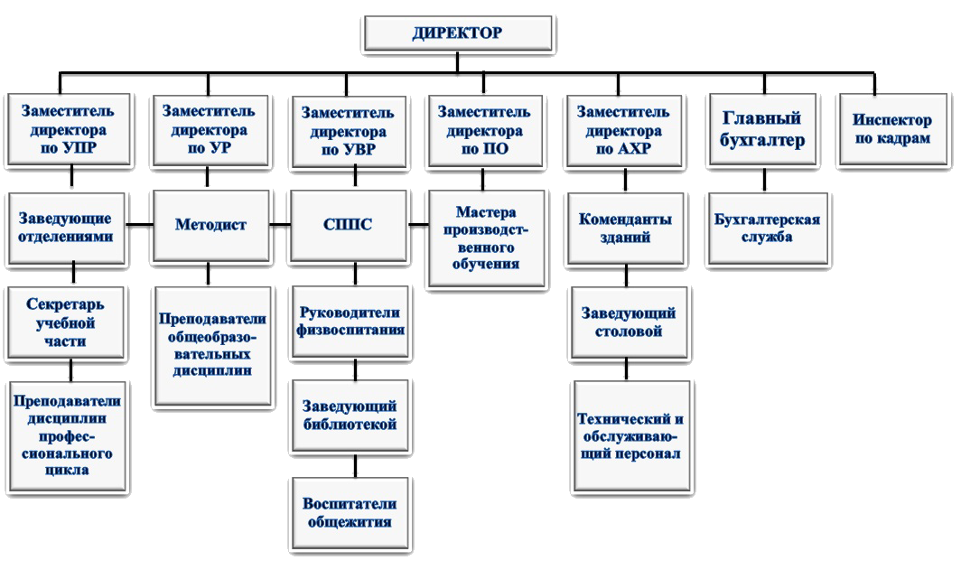 Схема организационная структура техникума